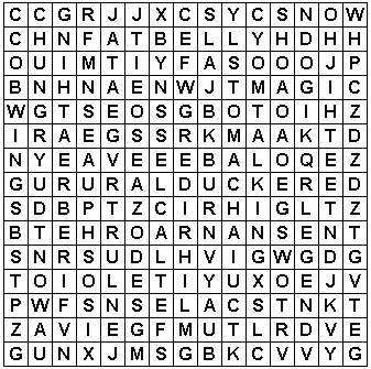 Dragon Word Search Puzzle