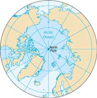 Map of the Arctic Circle
