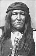 Old photo of Cochise, Chief of the Apache Nation in the mid 1800s 