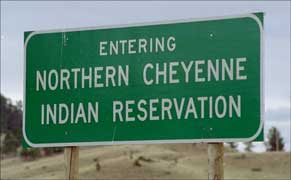 Reservation road sign 