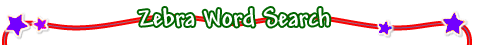 Zebra Word Search Game