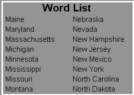 List State on Usa States M N Word List