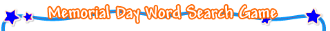 Memorial Day Word Search Game