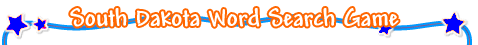South Dakota Word Search Game