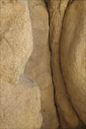 A crack in the rocks