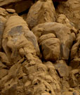 The rock slide in the mine tunnel