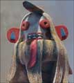 Close up of a kachina doll