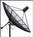 Satellite dish to receive television programs and for wireless internet access