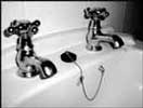 Taps and sink in a bathroom