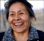 Navajo woman laughing